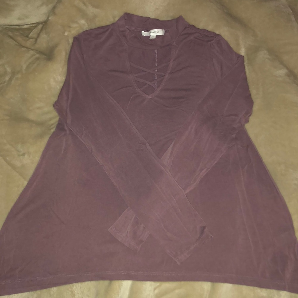 Long Sleeve Purple Top